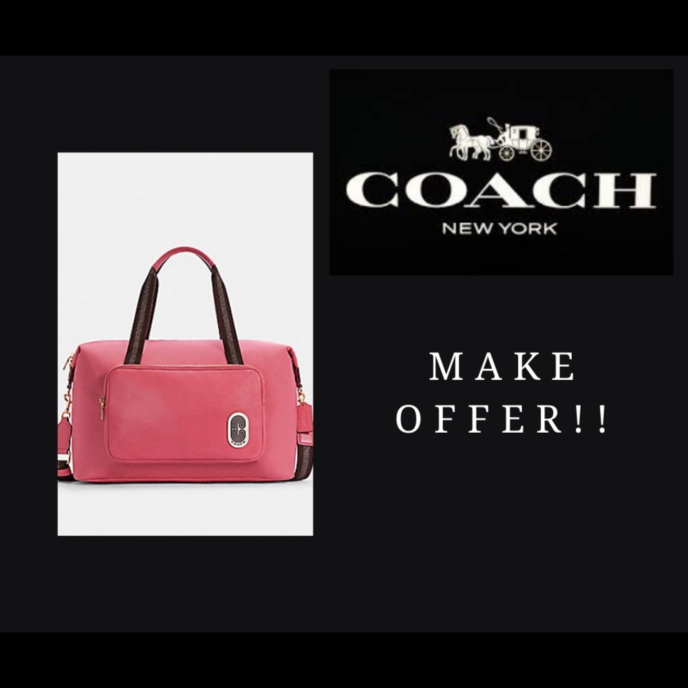 (NWT) Authentic Coach Pink Confetti Court Weekender Bag
